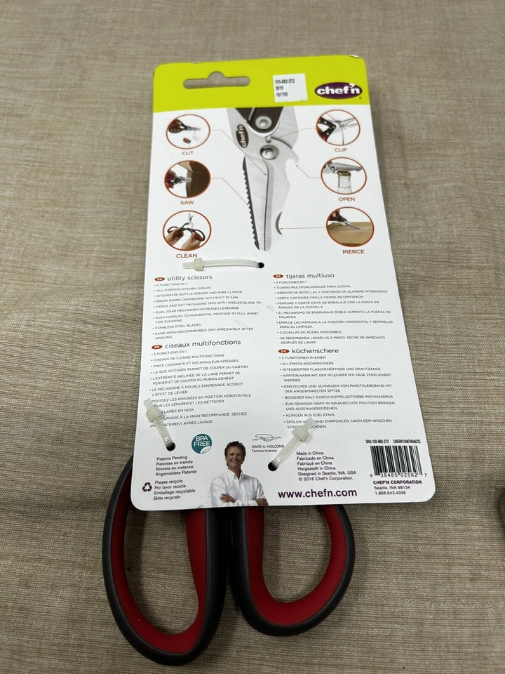 Chef'n Freshforce Utility 5-in-1 Multi Tool Stainless Dual Gear Scissors - Image 3 of 3