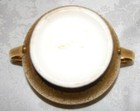 Gold Sugar Bowl by Wheeling Decorating Glass D-11 Pattern China with Lid Vintage — photo 7