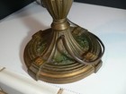 Antique Leaded Slag Stained Glass Lamp Base  Handel Duffner Tiffany Era Art Deco — photo 9