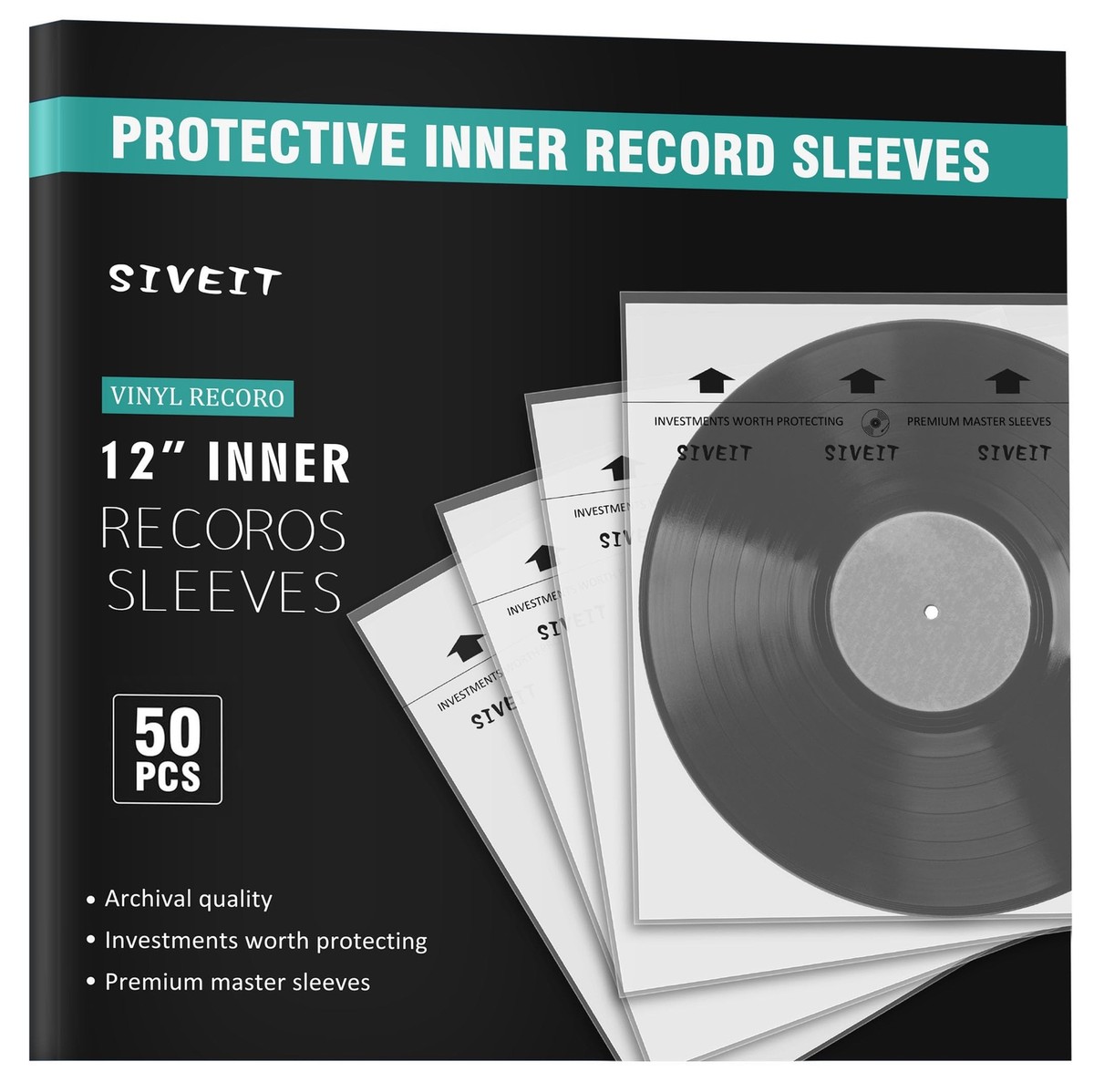 Polylined Inner Sleeves Vinyl Record Protection Sleeves 25) 10