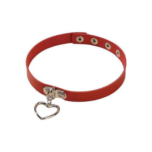 Collana Choker Gotica In Pelle PU Con Anello A Cuore E O-Ring – Vintage Punk Regolabile, Gioielli Donna JJDreams - 6