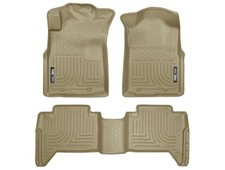 Husky Weatherbeater Floor Liners Fit 05-15 Toyota Tacoma Dbl Cab Frt2nd 3pc Tan