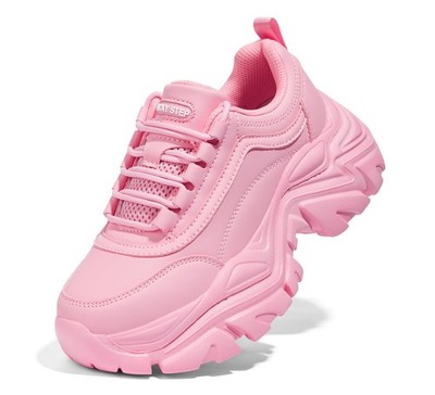 Große Damen Sneaker, Freizeitschuhe mit trendigem Plateau