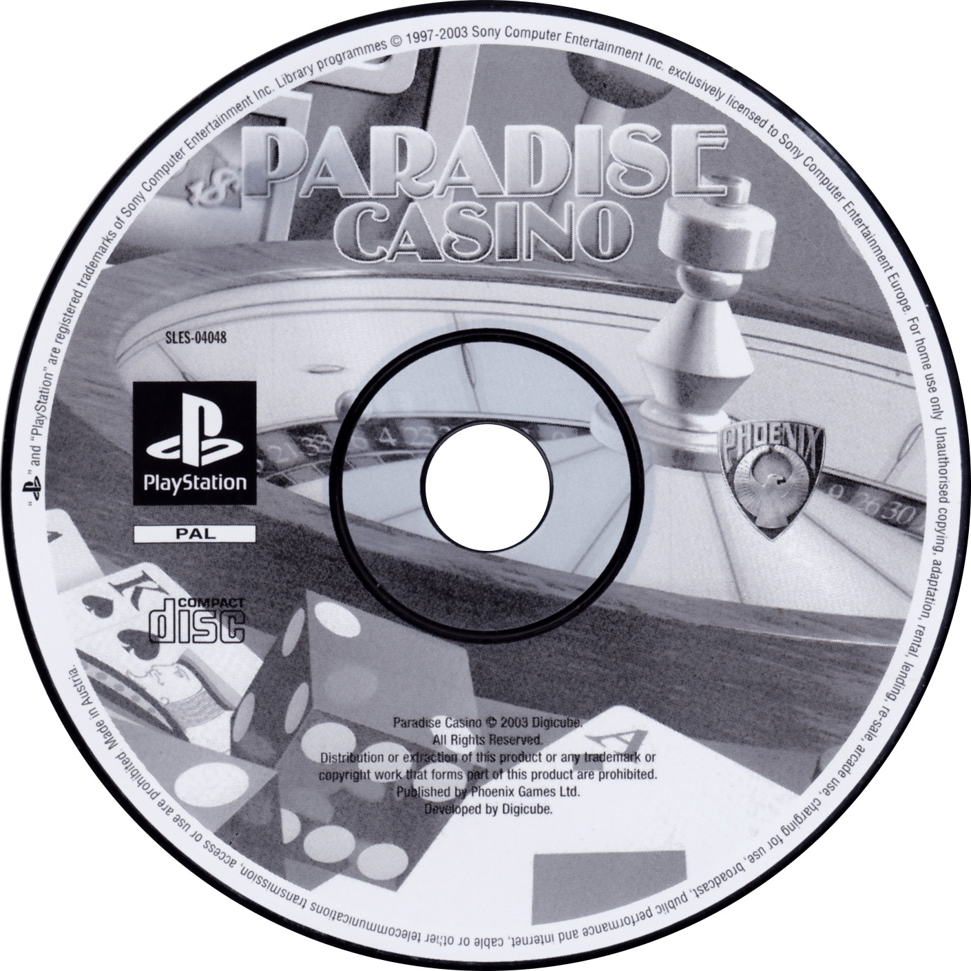 ✅Paradise Casino Ps1 Jeu Console PlayStation 1 Game Disc Only Disk Disque Seul