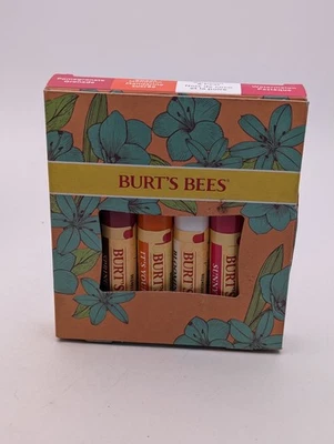 BURT'S BEES Just Picked Beeswax Lip Balm 4 pcs Set Watermelon Pear Mandarin 4.25