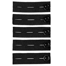Elastic Waist Extender for Black Shorts Pants 5-Pack in Black 5-pack