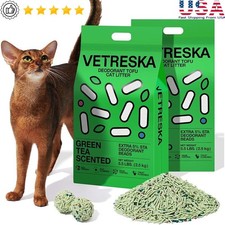 Tofu Cat Litter Natural Kitty Litter Strong Clumping Flushable Cats Pellets New