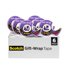 Scotch Gift Wrap Tape, 6 Rolls, the Go-To Tape for the Holidays, 3/4 X 650 Inche