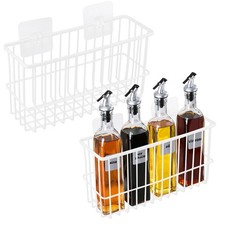 NZZVNZ 2 PCS Kitchen Cabinet Door Storage Box, Self Adhesive Wall Storage Bas...
