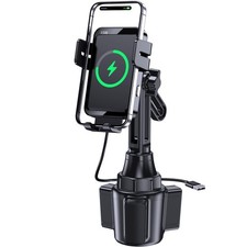Wireless Car Charger, 15W/10W/7.5W Cup Holder Phone Mount, Auto Clamping Fast...