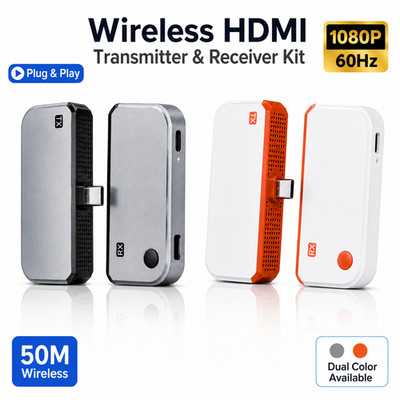 Wireless HDMI Transmitter Receiver Kit 1080P Plug Play Extender for TV