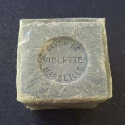 TWO ITEMS: Savon de Marseille Violet Soap & Old Williamsburgh Sea Salt Candle