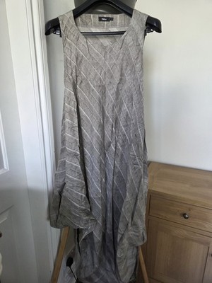 Ralston Seidenmischung Kleid entspannt Lagenlook Maxi Hitched Trapez UK Small Größe 12