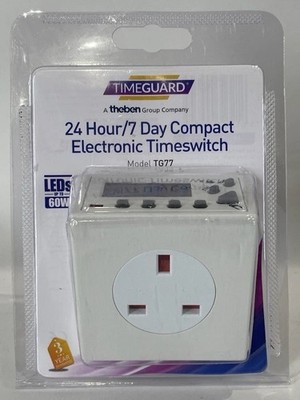 Timeguard 24h/7 Day Compact Electronic Time Switch - TG77 - Neu