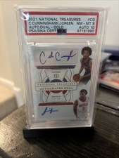 2021 National Treasures GOLD Cade Cunningham Jalen Green Dual Rookie Auto /10