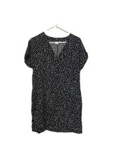 Gap Women’s Black White Polk a Dot Skater Dress Small 💯 Viscose Pockets