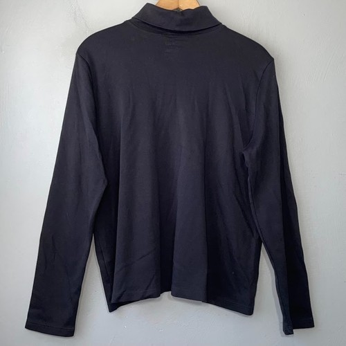 LL Bean Turtleneck Size XL Supima Cotton Knit Top Classic Basic Quiet Luxury - Picture 4 of 9