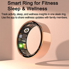 Smart Ring Fitness Tracker Sleep Heart Rate SpO2 Monitor IP68 for iOS Android