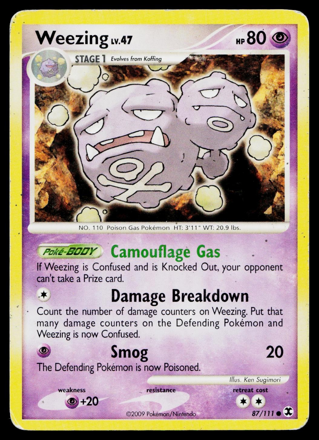 Weezing 87/111 Common Rising Rivals Pokemon Heavily Played