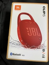 JBL Clip 5 Portable Bluetooth Waterproof Speaker I Red New
