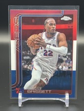 2025-26 Topps Chrome - Oshae Brissett #20 Red White & Blue Refractor