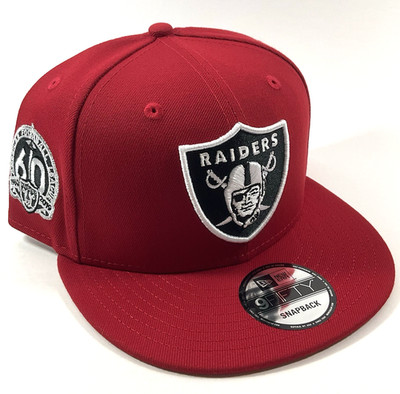 New Era Las Vegas Raiders Red Black Silver Exclusive 9FIFTY Snapback Hat Cap