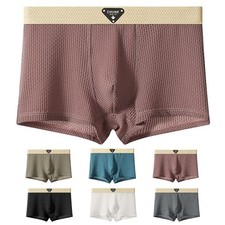 Solid Color Comfortable Breathable Boxers for Men in Large Sizes Available
