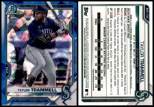 Taylor Trammell 2021 Bowman Chrome Sapphire #BCP-132 , Seattle Mariners