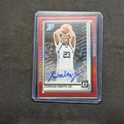 Jordan Smith Jr 2025-26 Panini Donruss Optic Signatures Red Prizm Auto SP 66/75