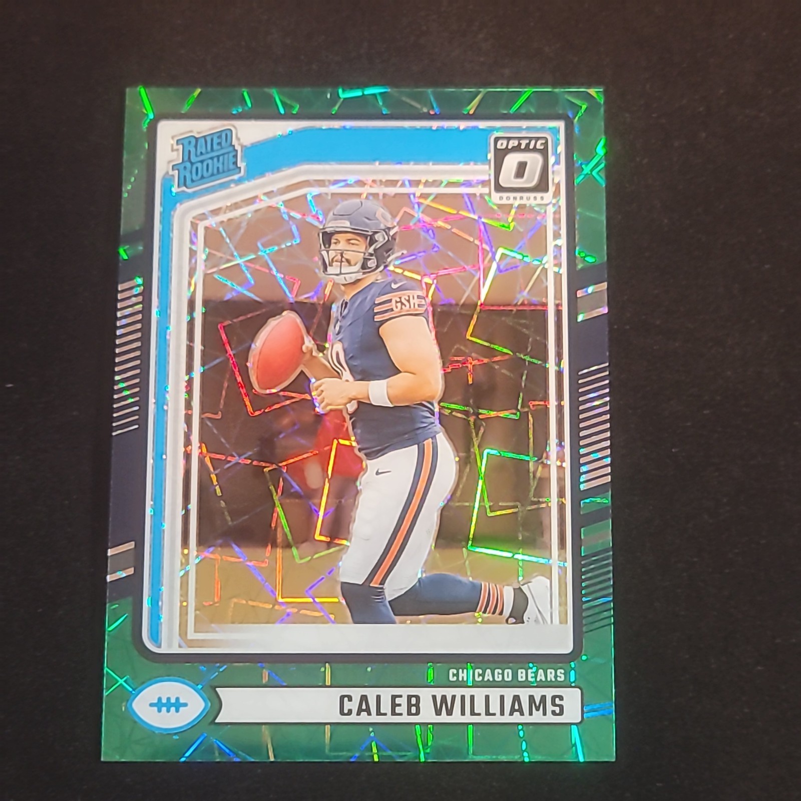2024 Caleb Williams Donruss Optic Preview #327 Green Velocity Prizm RC ssp