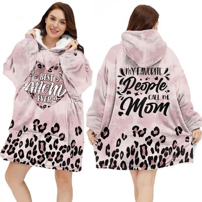 Best Mom Ever Hoodie Blanket For Women Wearable Blanket Hoodie  Mothers day I...