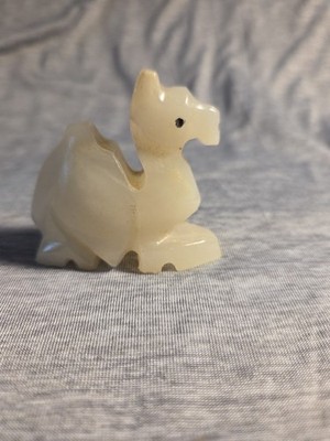 Miniature Marble Onyx Stone Handcarved Camel Figurine Statue 