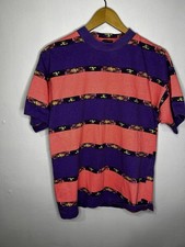 Vintage Single Stitch Hobie Surf T Shirt AOP Size Small 90s Pink and Purple USA