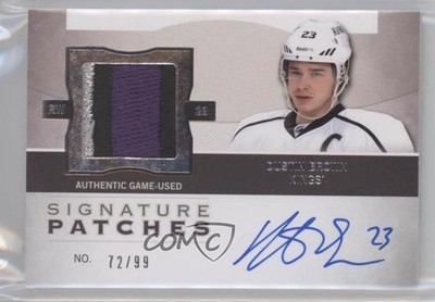 2012-13 Upper Deck The Cup Signature 72/99 Dustin Brown #SP-DB Patch Auto xp6