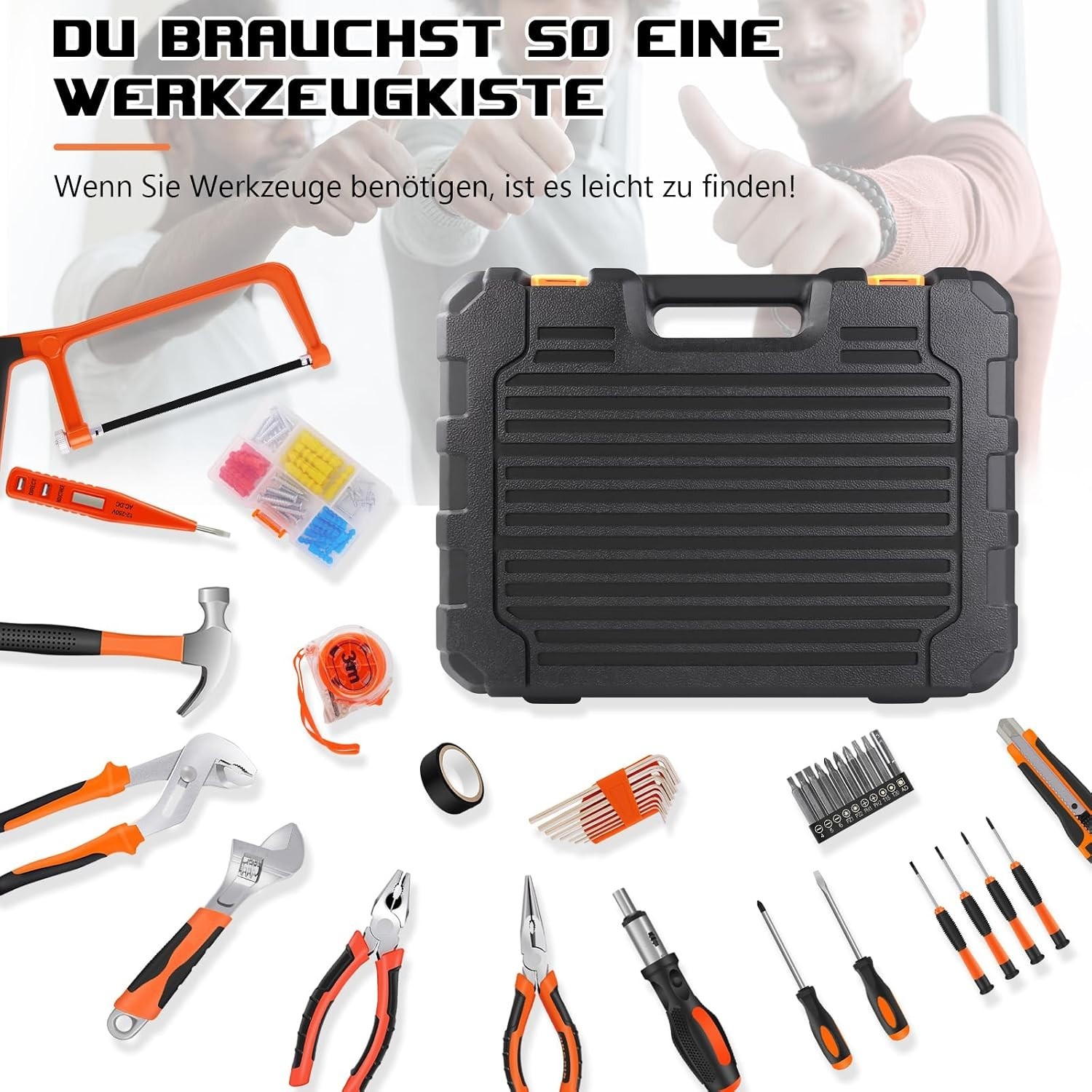 Werkzeugkoffer 102-tlg Profi Werkzeug-Set Haushalt Garage Schraubenzieher 5