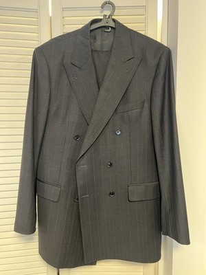 Burberry London Herrenanzug Baker Super 100 Wolle Schwarz Gr 52