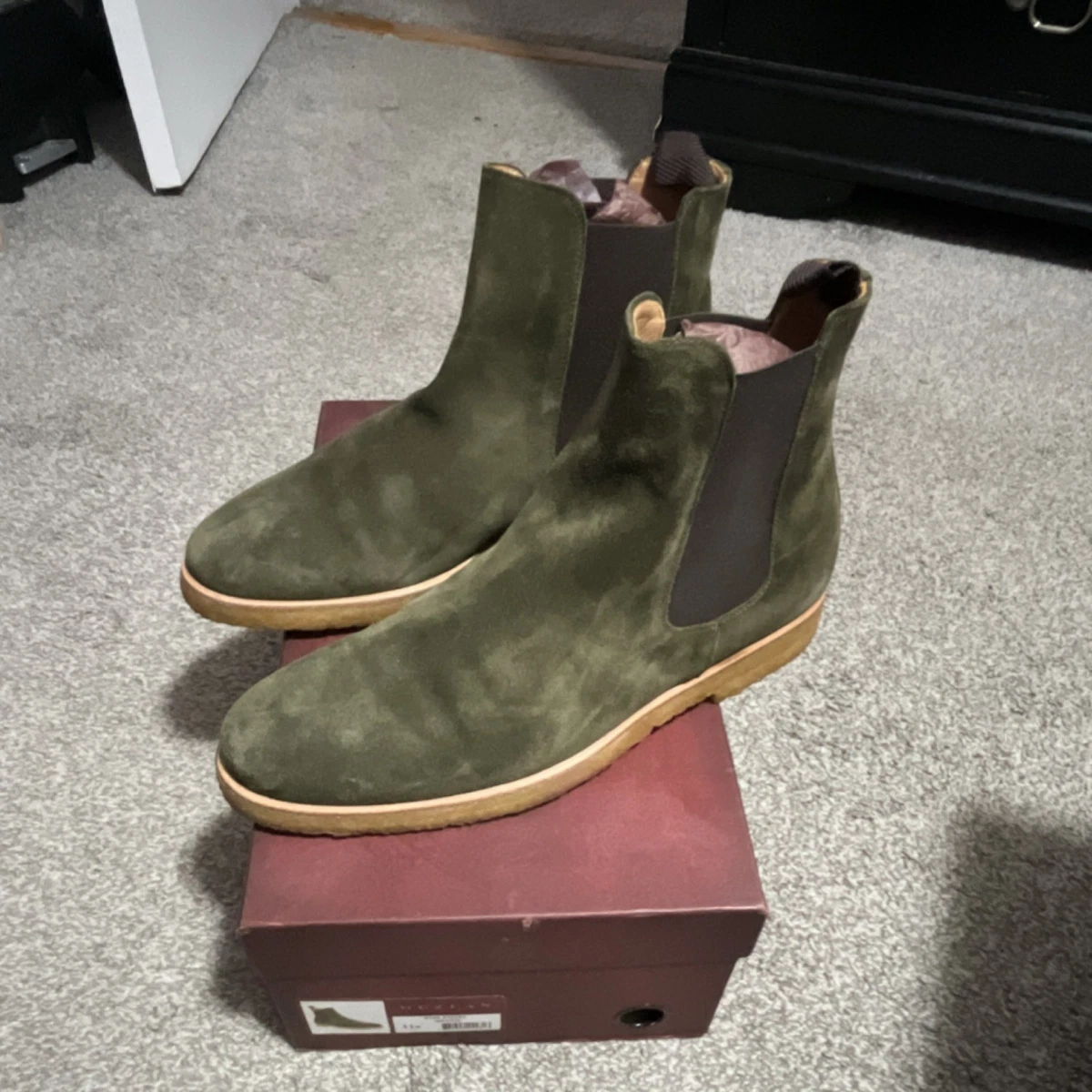 Mezlan Navona Suede Chukka Boots Mens 9 Brown Made in Spain Dress Casual Slip On Mezlan Brown Boots for Men for Sale | Shop New & Used Men main image 2