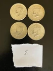 lot 4 50c ungraded 1964 Kennedy halves 90% silver