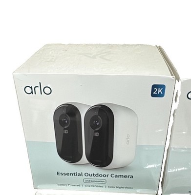 Arlo Essential Security Camera 2K | Outdoor-Indoor | 2nd Gen 2 pack