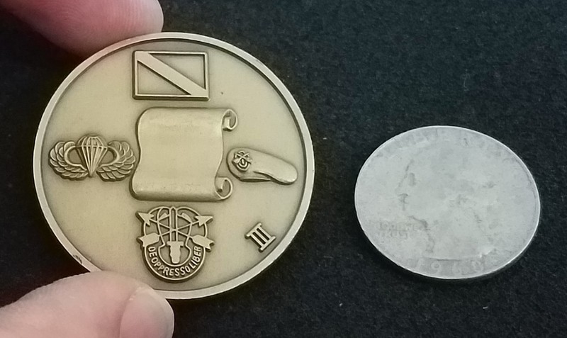 VINTAGE Special Forces SCUBA Diver SOCOM Operations USASOC RARE Challenge Coin