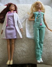 Mattel Barbies I Can Be Doctor Medical/Science Pre Owned Lot Of 2