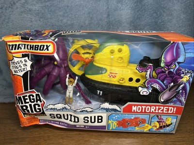 Matchbox Mattel Mega Rig Squid Sub 2010 K9582 Dives In The Bath Toy BRAND NEW