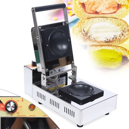 2-Side Electric Ice Cream Press Maker Panini Sandwich Brioche Making Machine