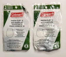 Coleman INSTA-CLIP #21 Mantles 2 packages with 2 mantles - New & Free Shipping!