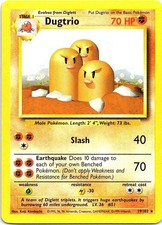 Dugtrio 19/102 Rare Base Set Unlimited Pokemon Near Mint on eBay