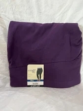 New Terra & Sky High Rise Fitted Leggings Plus Women Dark Plum Sz 4X