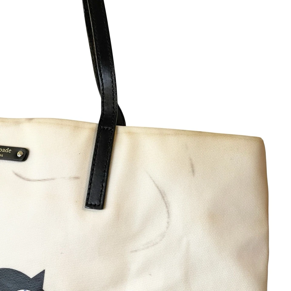 Bolso Cartera Kate Spade Jazz Things Up Genial Gato Negro Gatito Francis *DEFECTUOSO* Foto 3 de 4