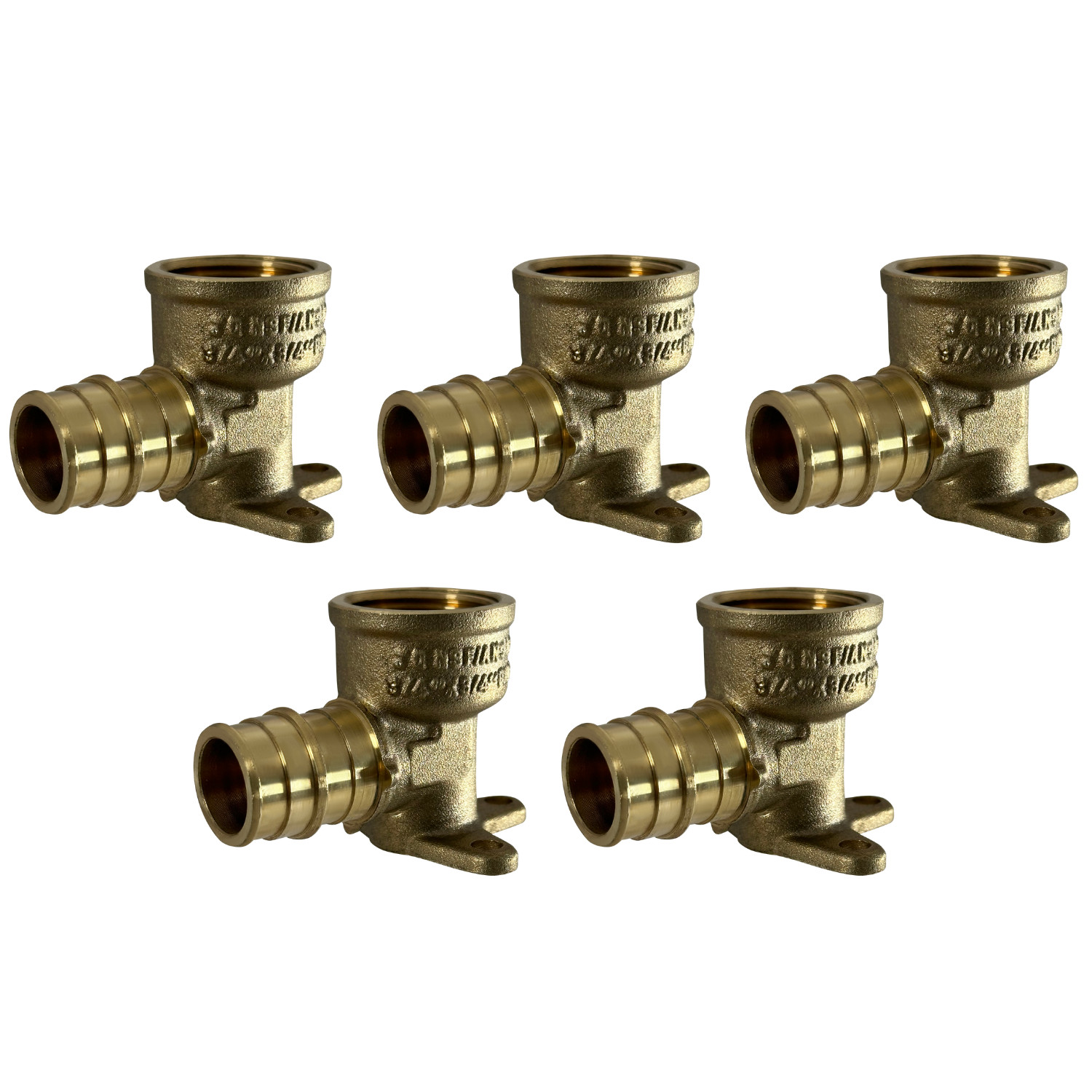 5 Pack XFITTING 3/4" Pex A X 3/4" Female Elbow w. Drop Ear, Expansion Female Ear