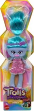 Mattel Trolls Band Together Trendsettin Fashion Doll Blue Hair Chenille 10" New