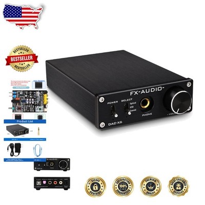 FX-Audio DAC-X6 Black HiFi Headphone Amp 24Bit/192KHz USB Audio